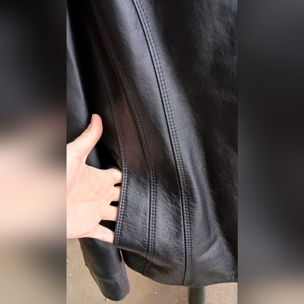 East 5th Black Genuine Leather Jacket_XL - Picture 4 of 9